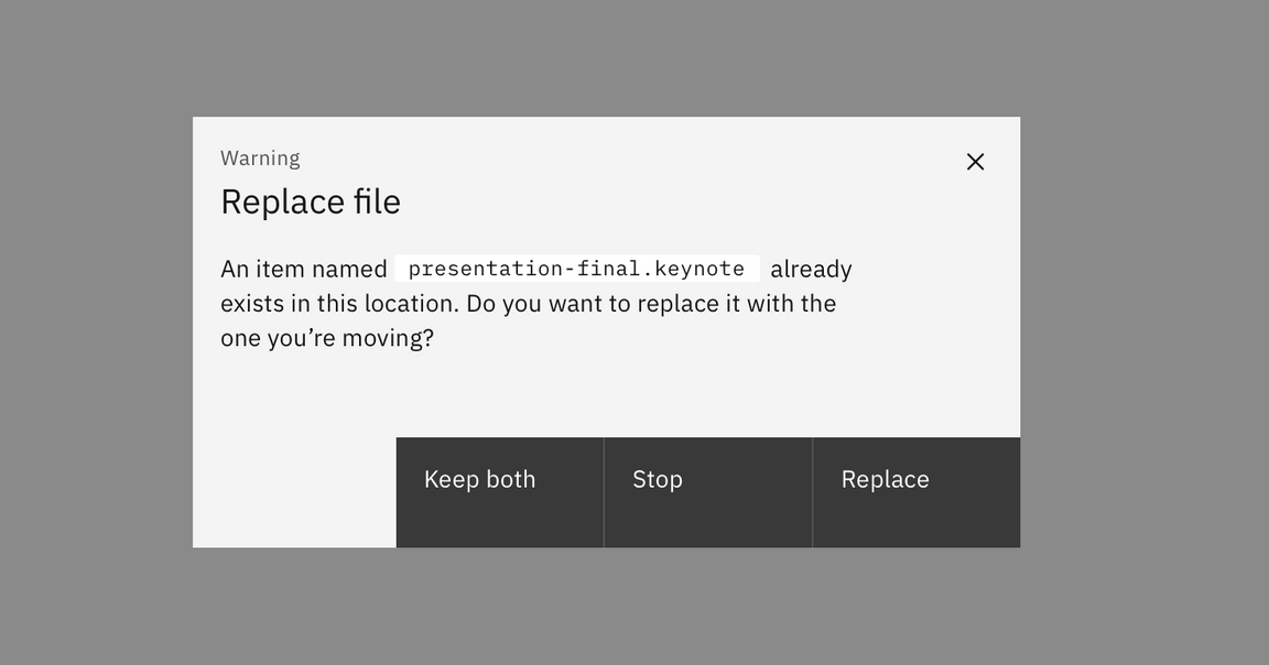Three button modal example Three button modal example
