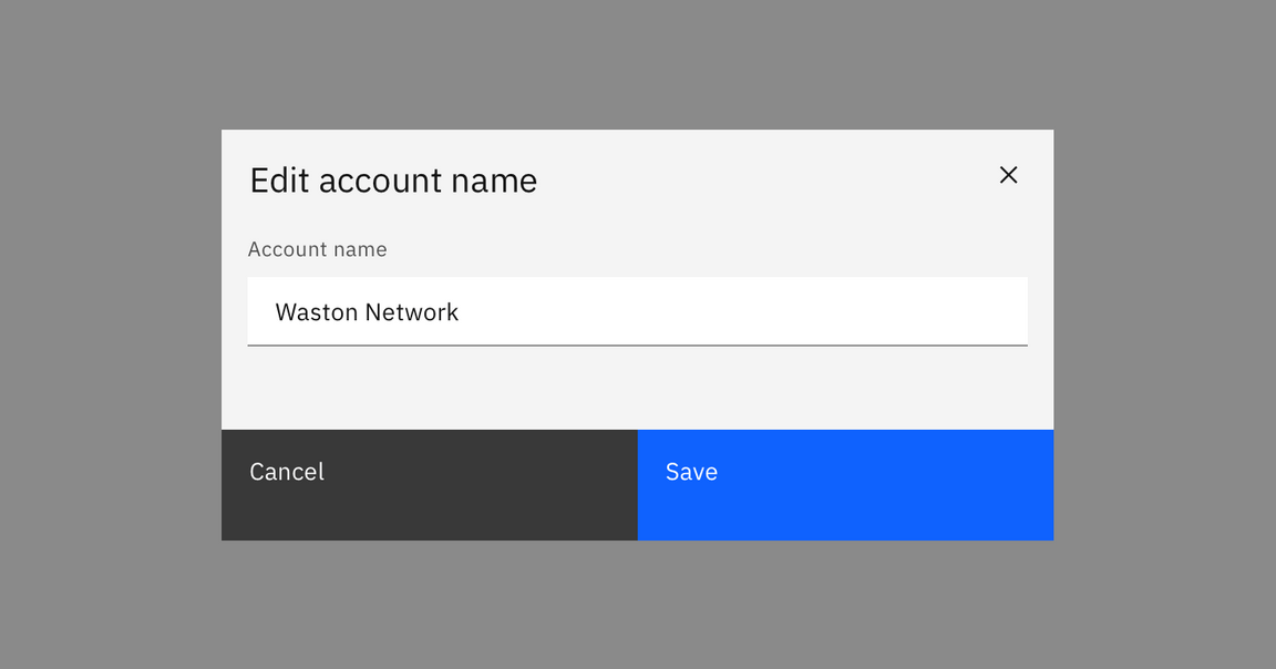 Two button modal example Two button modal example