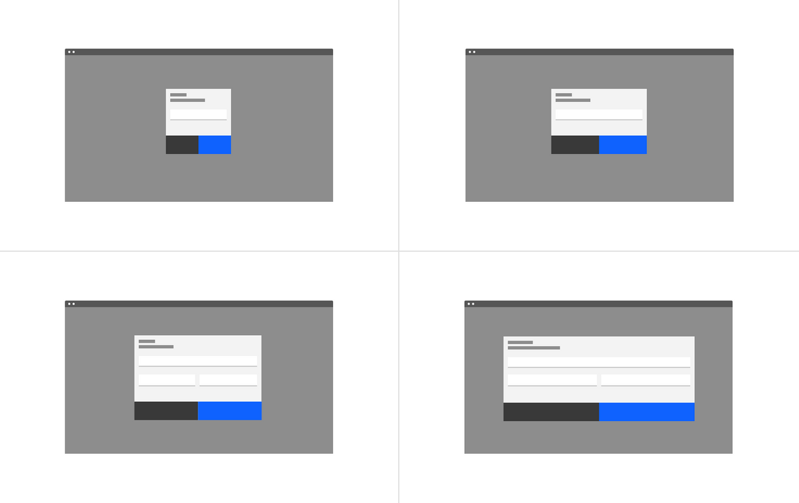 Modal sizes Modal sizes