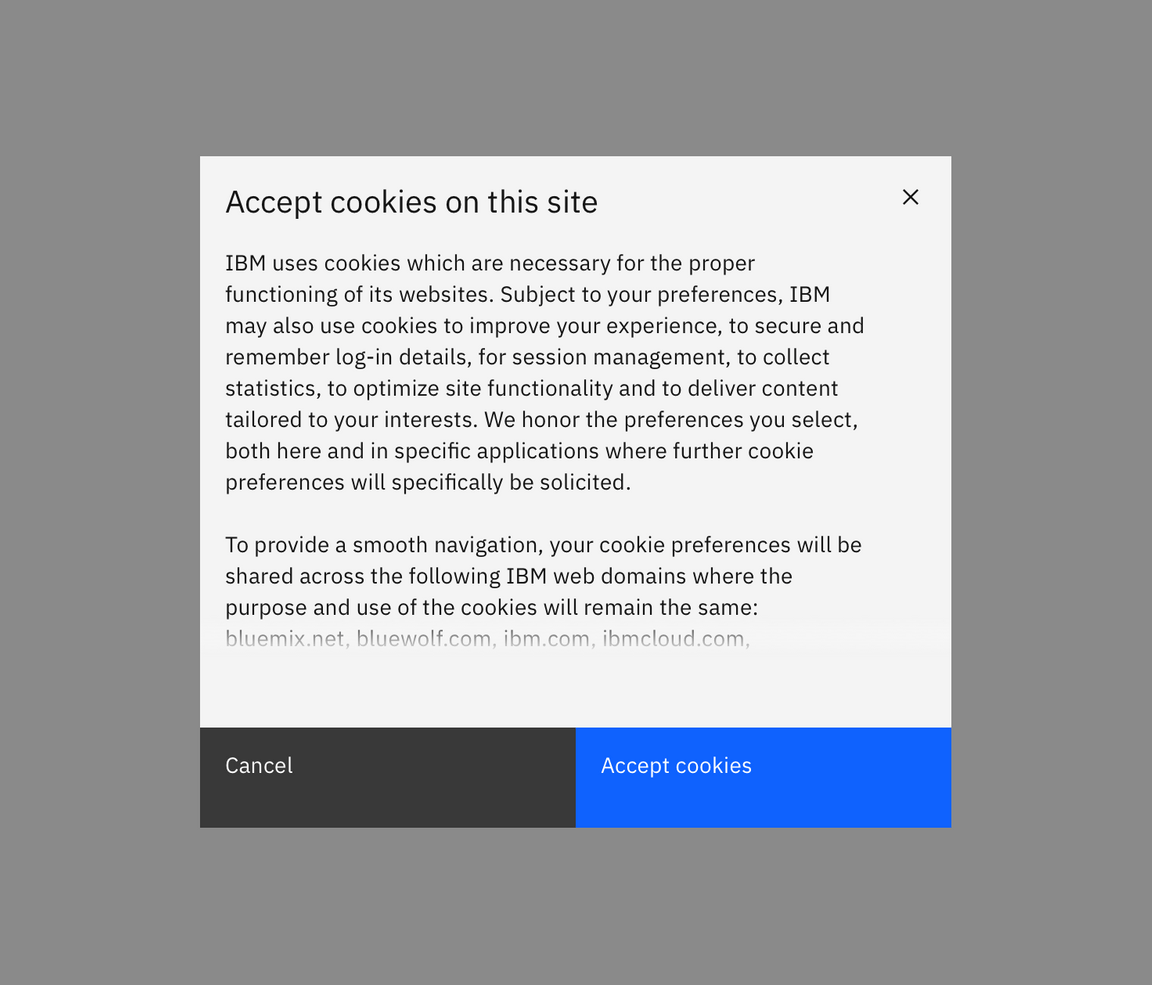 One button modal example One button modal example